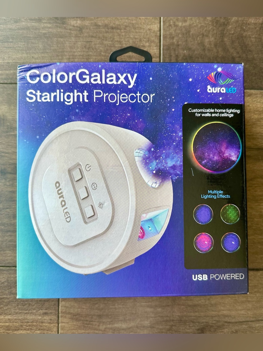 Tzumi AuraLED ColorGalaxy Starlight Projector Night Light USB Powered - NOB